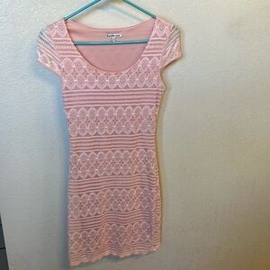 {Charlotte Russe} Pink lace dress